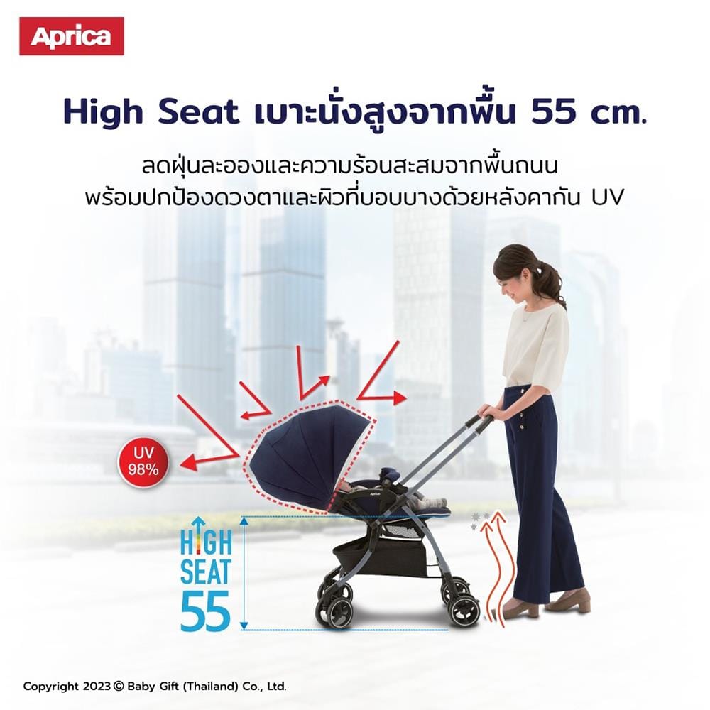 รถเข็นเด็ก APRICA รถเข็น Luxuna NEWGR_5