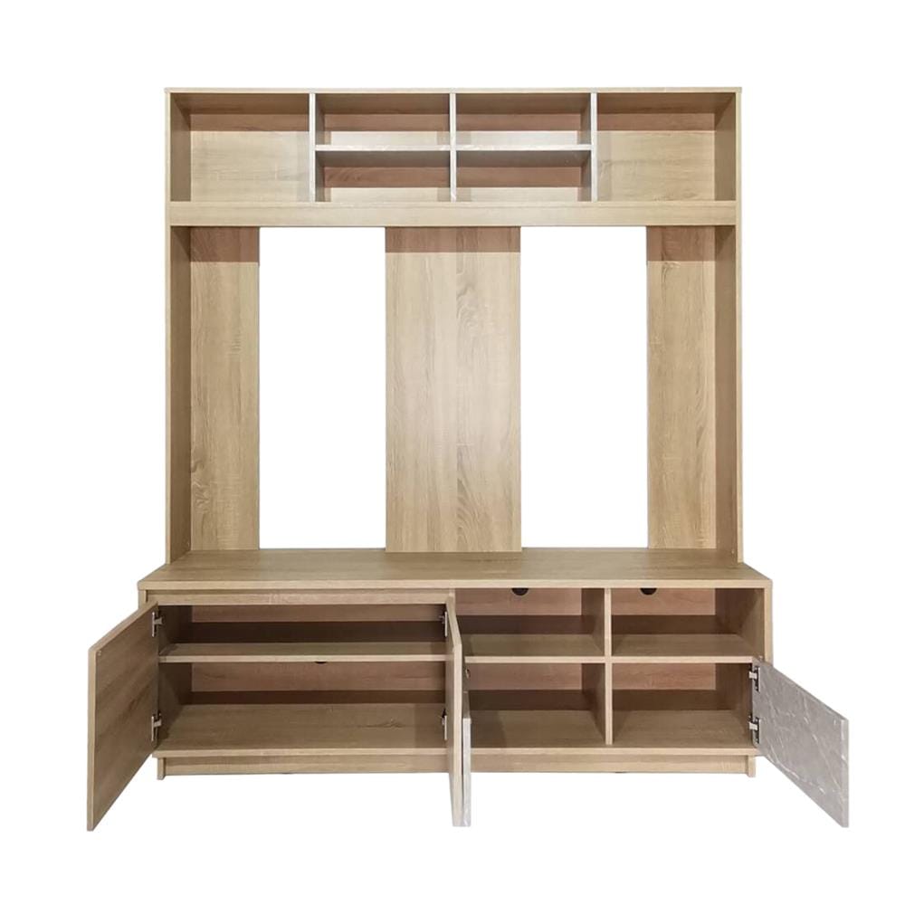 ชุดตู้วางทีวี ME LIVING 160 ซม. สี SOLID OAK/MARBLE