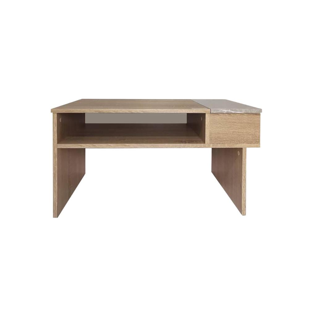 โต๊ะกลาง ME LIVING 80 ซม. สี SOLID OAK/MARBLE