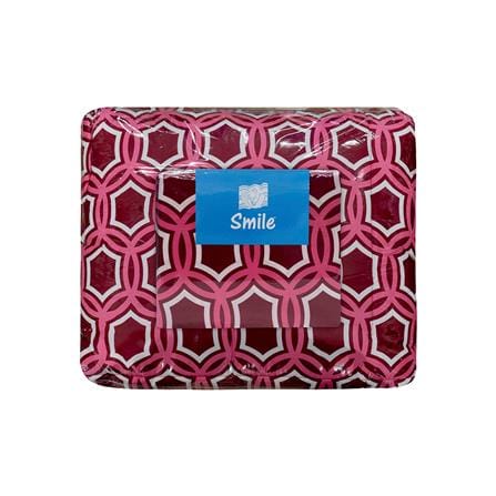 ชุดผ้าปูที่นอน 6 ฟุต 6 ชิ้น PICASSO SMILE สี OSLO BURGUNDY_4