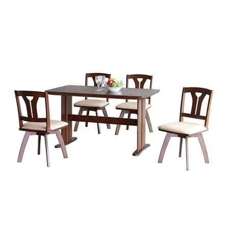 ชุดโต๊ะอาหาร 4 ที่นั่ง FURDINI Y-BACK สี DARK OAK