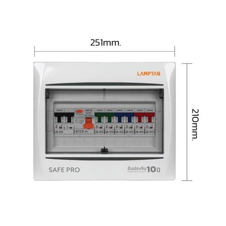 ชุดตู้คอนซูมเมอร์ยูนิต 6 ช่อง 63 แอมป์ พร้อม RCBB LAMPTAN SAVE PRO_5