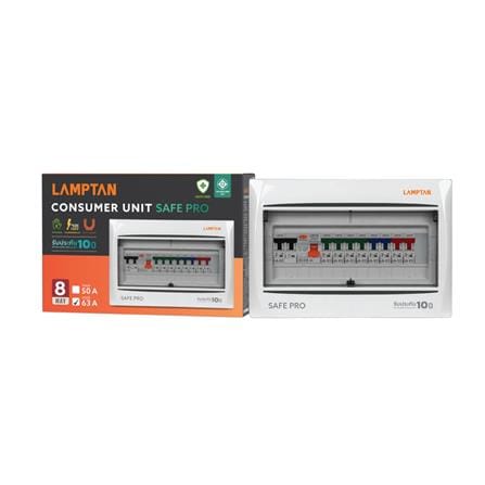 ชุดตู้คอนซูมเมอร์ยูนิต 8 ช่อง 63 แอมป์ พร้อม RCBB LAMPTAN SAVE PRO_4