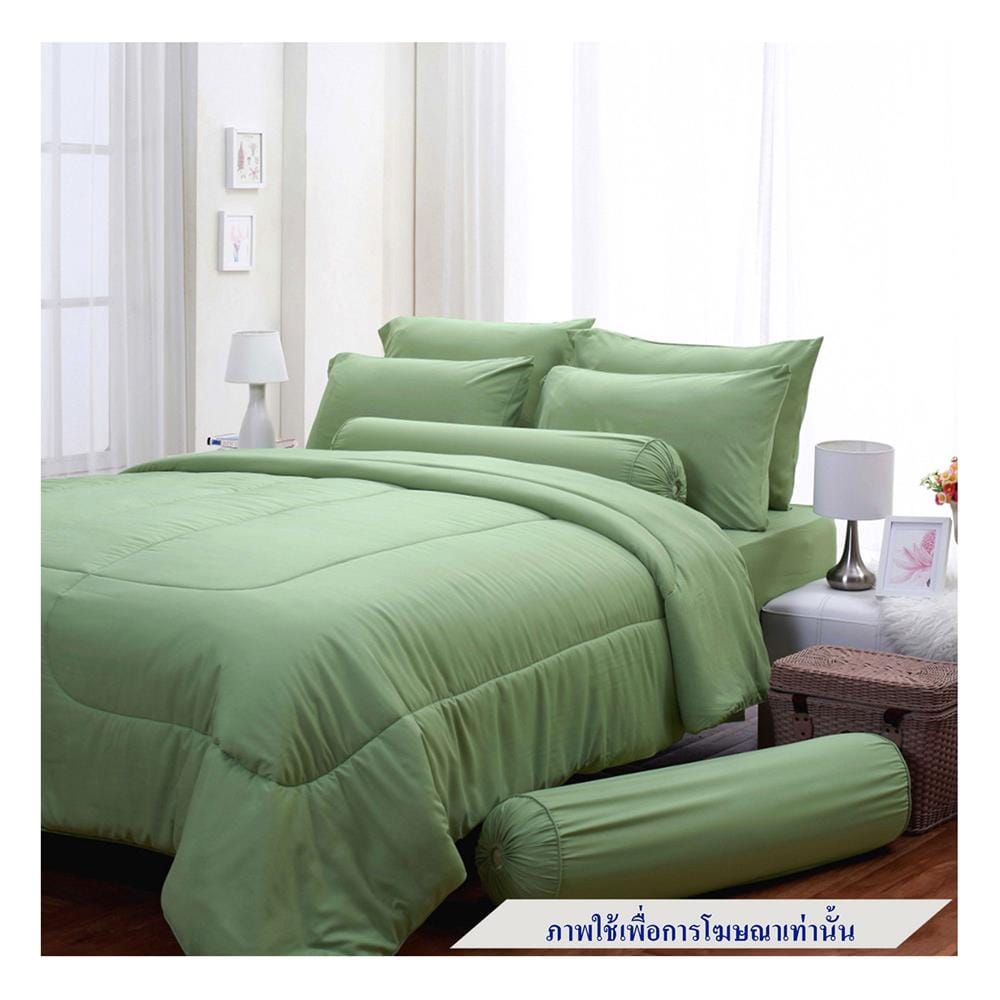 ชุดผ้าปูที่นอน 5 ฟุต 6 ชิ้น FOUNTAIN COLOR 70204-FTGREEN02