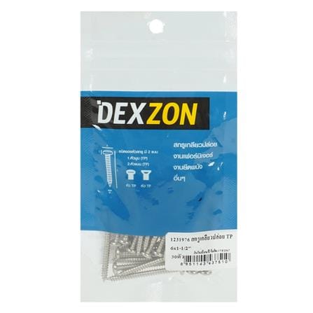 สกรูเกลียวปล่อย TP DEXZON 6X1-1/2 นิ้ว แพ็ก 30 ชิ้น_2