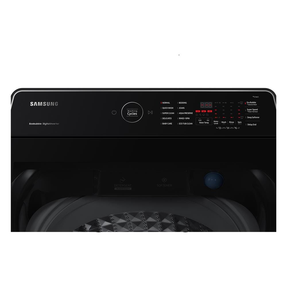เครื่องซักผ้าฝาบน SAMSUNG WA18CG6886BVST 18 กก. อินเวอร์เตอร์ สีดำคาเวียร์