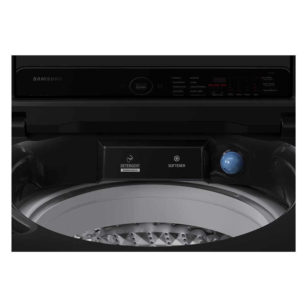 เครื่องซักผ้าฝาบน SAMSUNG WA18CG6886BVST 18 กก. อินเวอร์เตอร์ สีดำคาเวียร์