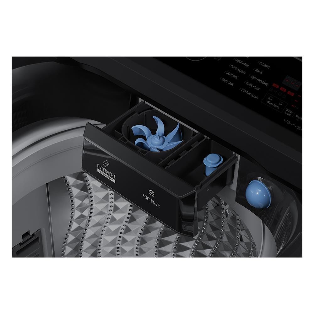 เครื่องซักผ้าฝาบน SAMSUNG WA18CG6886BVST 18 กก. อินเวอร์เตอร์ สีดำคาเวียร์