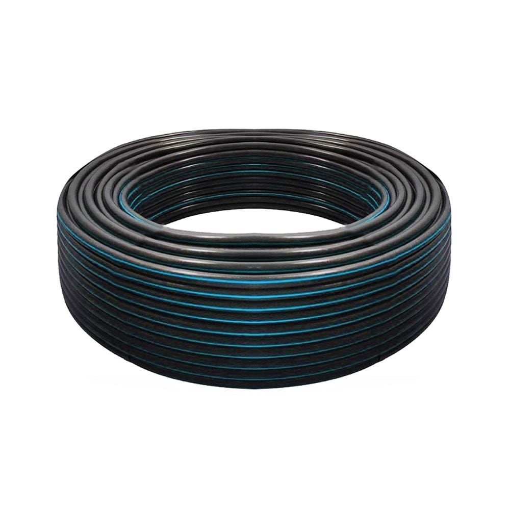 ท่อ HDPE คาดฟ้า ตรามือ PN10 PE100 50 มม. 100 ม.