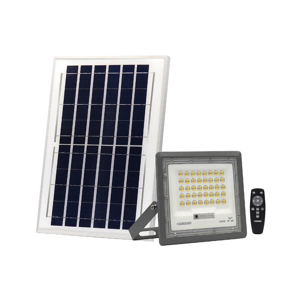 ไฟสปอตไลท์ SOLAR NAGAS BRIGHT 100 วัตต์ WARM WHITE สีเทา