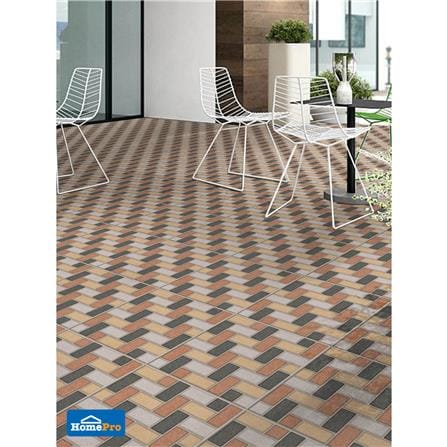 กระเบื้องพื้น 16x16 นิ้ว TARA ลายหวาย มิกซ์ น้ำตาล PM 0.96M2_4