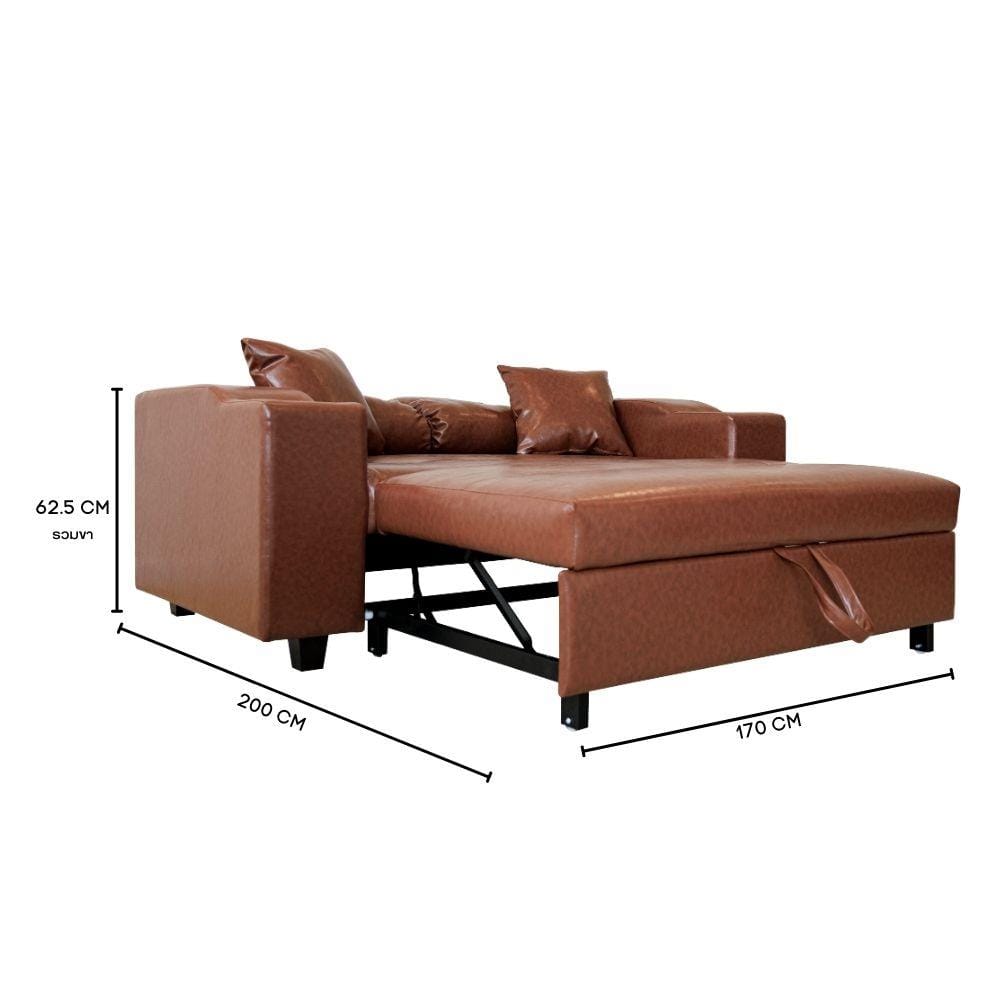 โซฟาเบด CCR FURNITURE รุ่น NEW YORK (นิวยอร์ก) ขนาด 170 cm. หนัง PREMIUM PU สีน้ำตาล (PQ003-5)_2