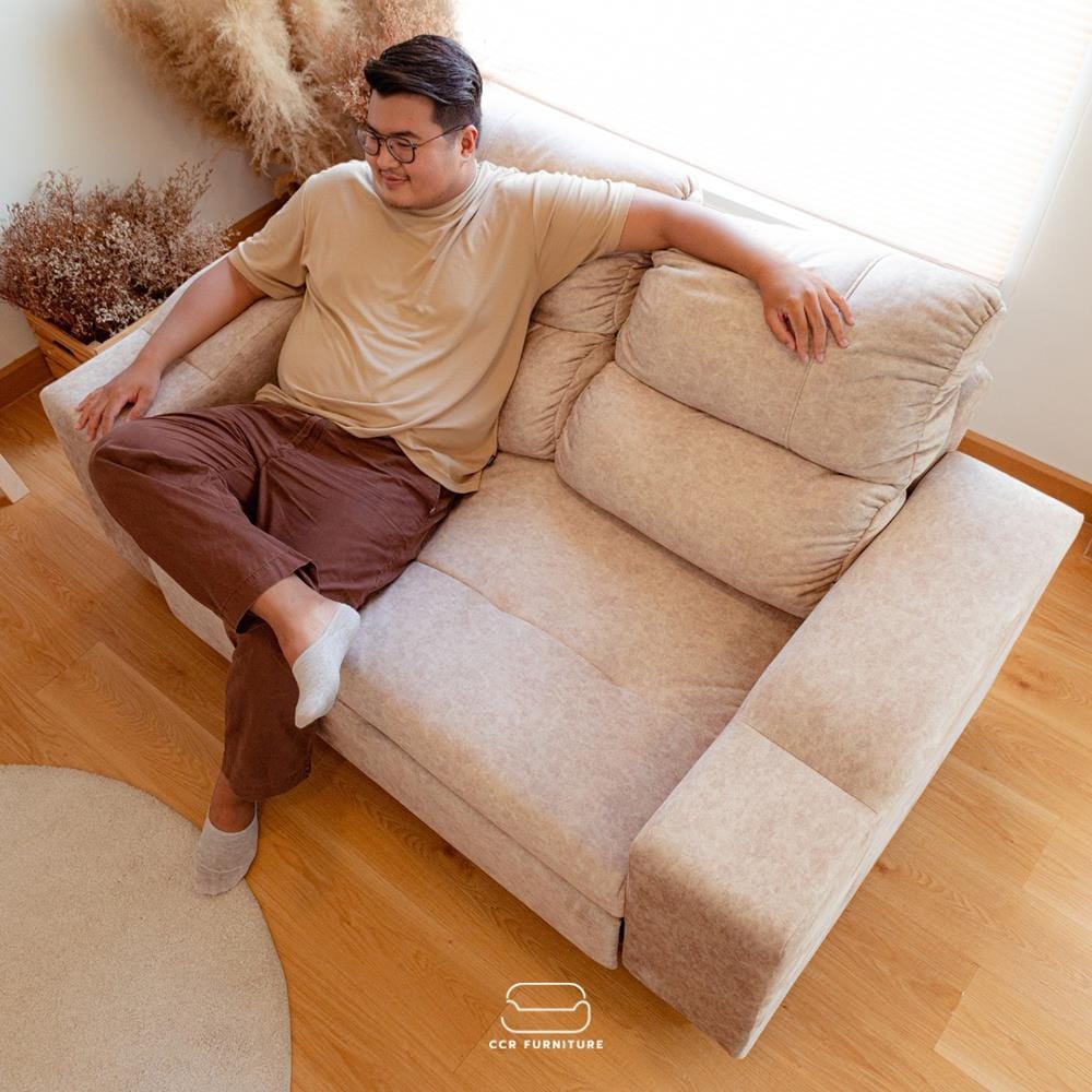 โซฟาเบด CCR FURNITURE รุ่น NEW YORK (นิวยอร์ก) ขนาด 170 cm. ผ้ากำมะหยี่ฮอลแลนด์ สีครีม (001-2)_1