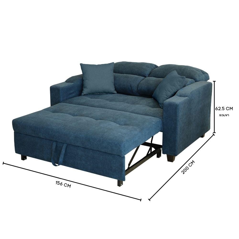 โซฟาเบด CCR FURNITURE รุ่น NEW YORK (นิวยอร์ก) ขนาด 156 cm. ผ้า สีน้ำเงิน (A1-38)_2
