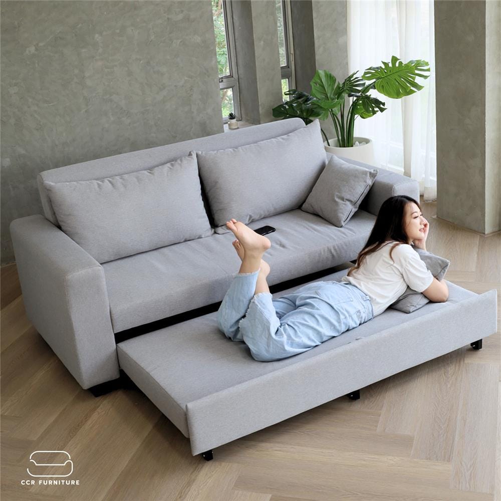 โซฟาเบด CCR FURNITURE รุ่น PHILLY (ฟิลลี่) ขนาด 194 cm. ผ้า สีเทา (A1-06)_4