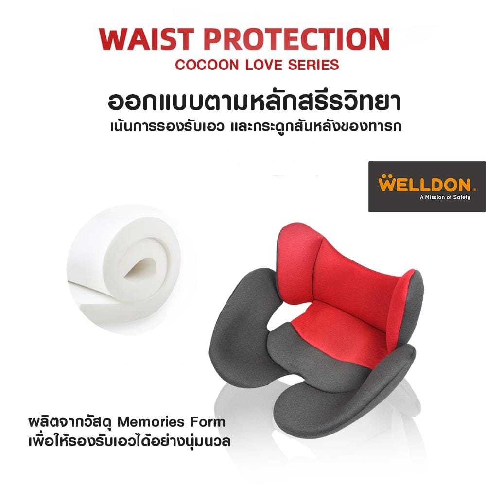 คาร์ซีท WELLDON COCOON LOVE เทา_5