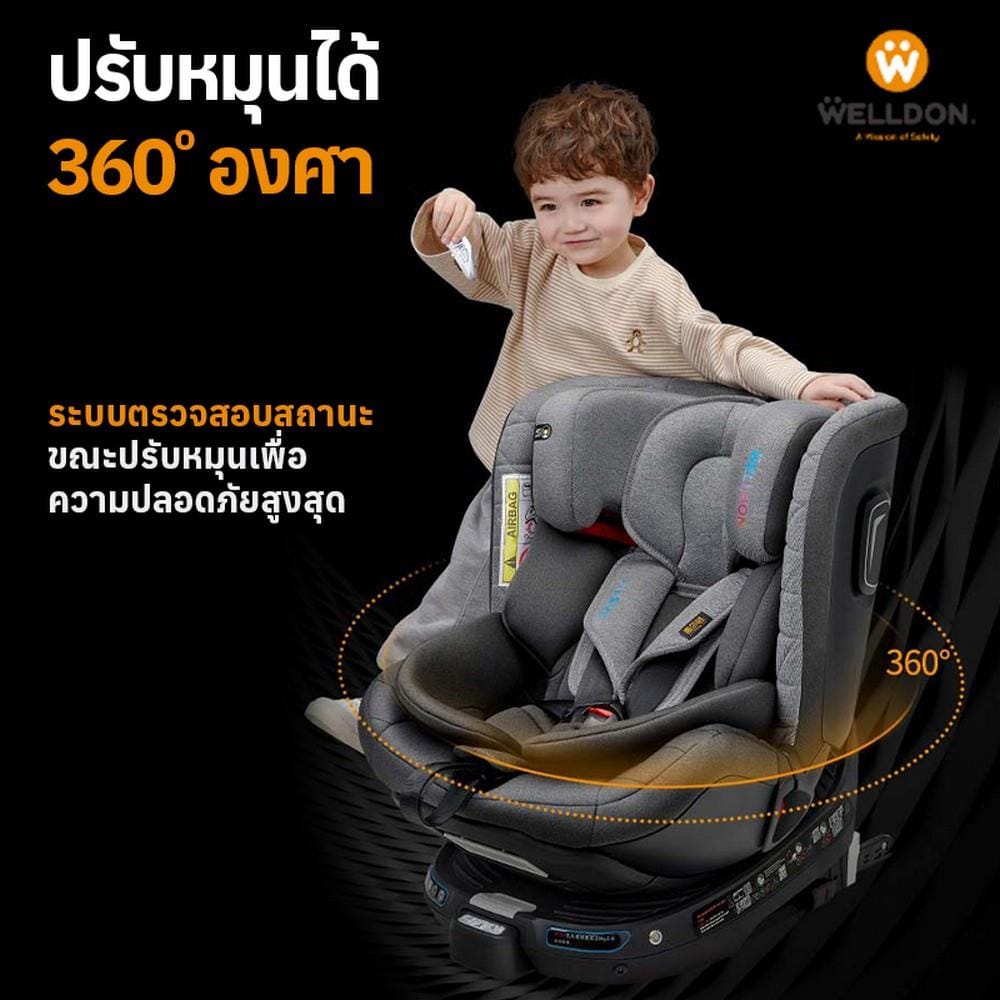 คาร์ซีท WELLDON SMART TURN ULTRA แดง_2