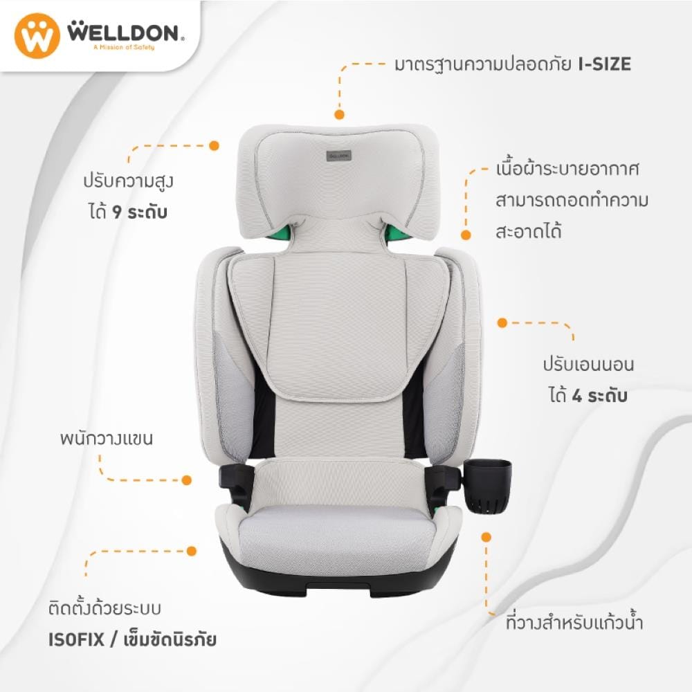 คาร์ซีท WELLDON DENFENDER เทา_7