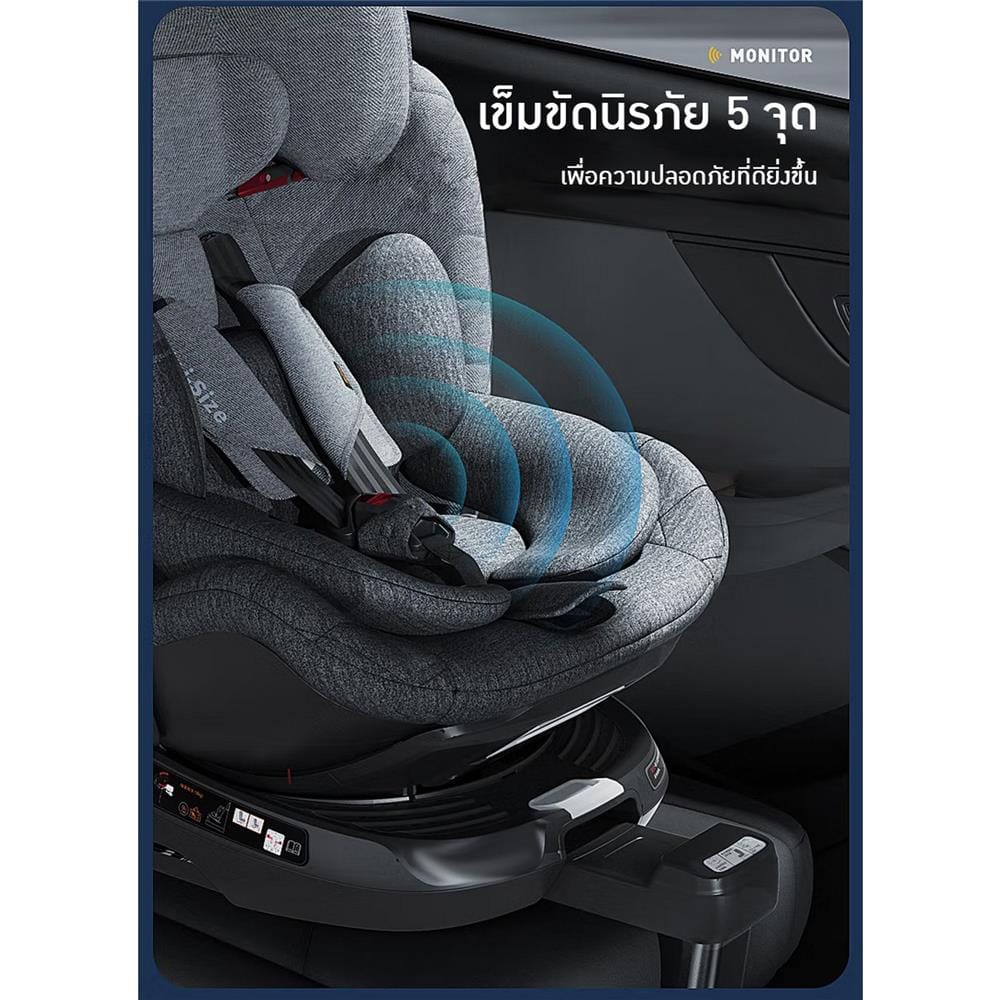 คาร์ซีท WELLDON SMART TURN CLASSIC ฟ้า_3