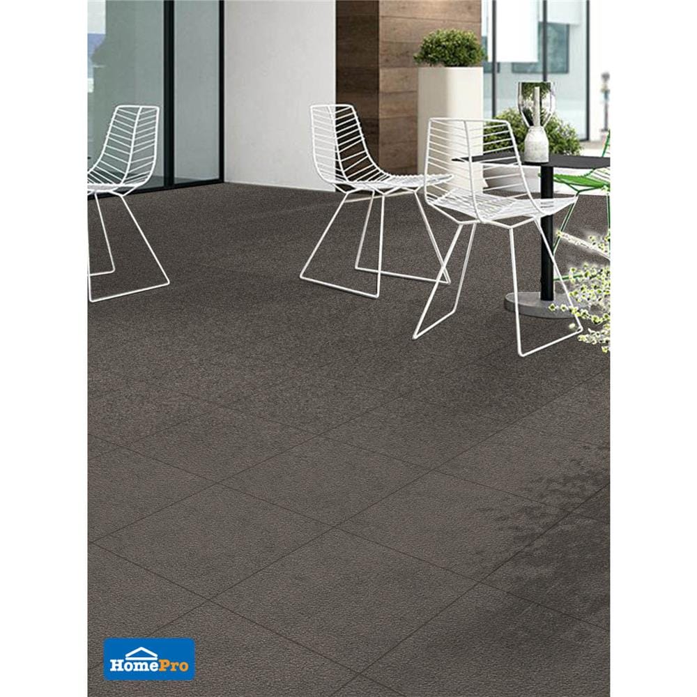 กระเบื้องพื้นพอร์ซเลน  CERGRES 40x40 ซม. เคลเมนต์รัฟ เทาเข้ม A 0.96 ตร.ม.