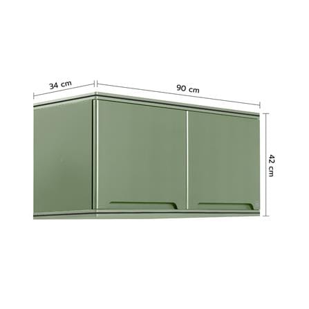 ตู้แขวนเสริม KING PLAT-CURVE 90X42 ซม. สีเขียวพิสตาชิโอ_3