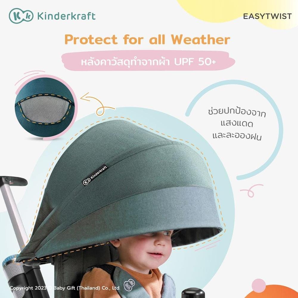 รถเข็น KINDERKRAFT EASY TWIST เขียว_6