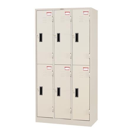 ตู้ล็อกเกอร์ 6 ประตู SURE LK-006 สีครีม_0
