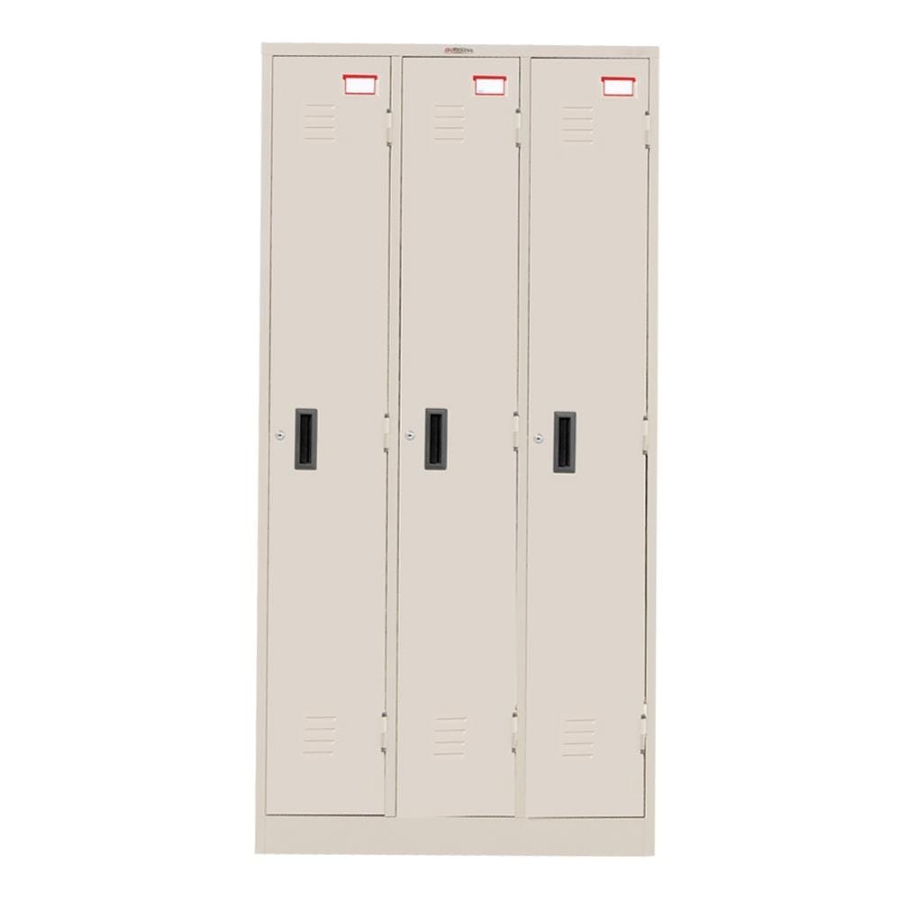 ตู้ล็อกเกอร์ 3 ประตู SURE LK-003 สีครีม