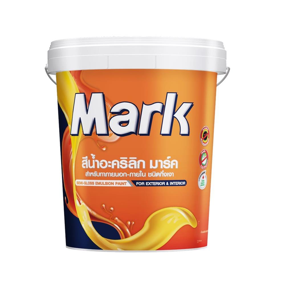 สีน้ำทาภายนอก ชนิดกึ่งเงา CAPTAIN MARK M973 สีเทา 17.5 ลิตร