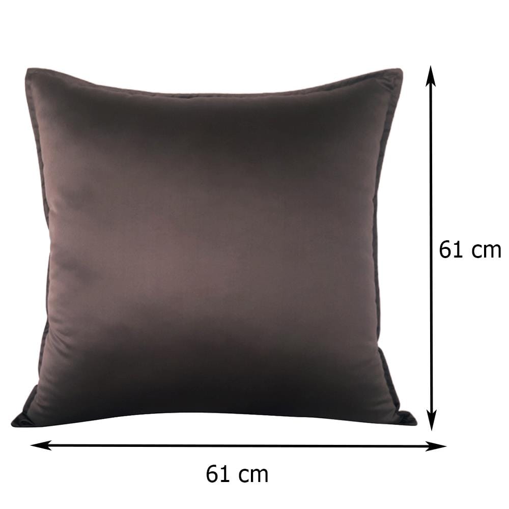 หมอนอิง HOME LIVING STYLE SATINY 24X24 นิ้ว สีน้ำตาลเข้ม