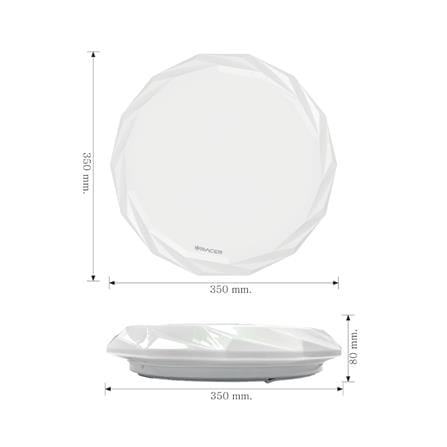 ไฟเพดาน LED RACER POP BRIGHT PBT01 14 นิ้ว 24 วัตต์ DAYLIGHT/COOL WHITE/WARM WHITE สีขาว_4