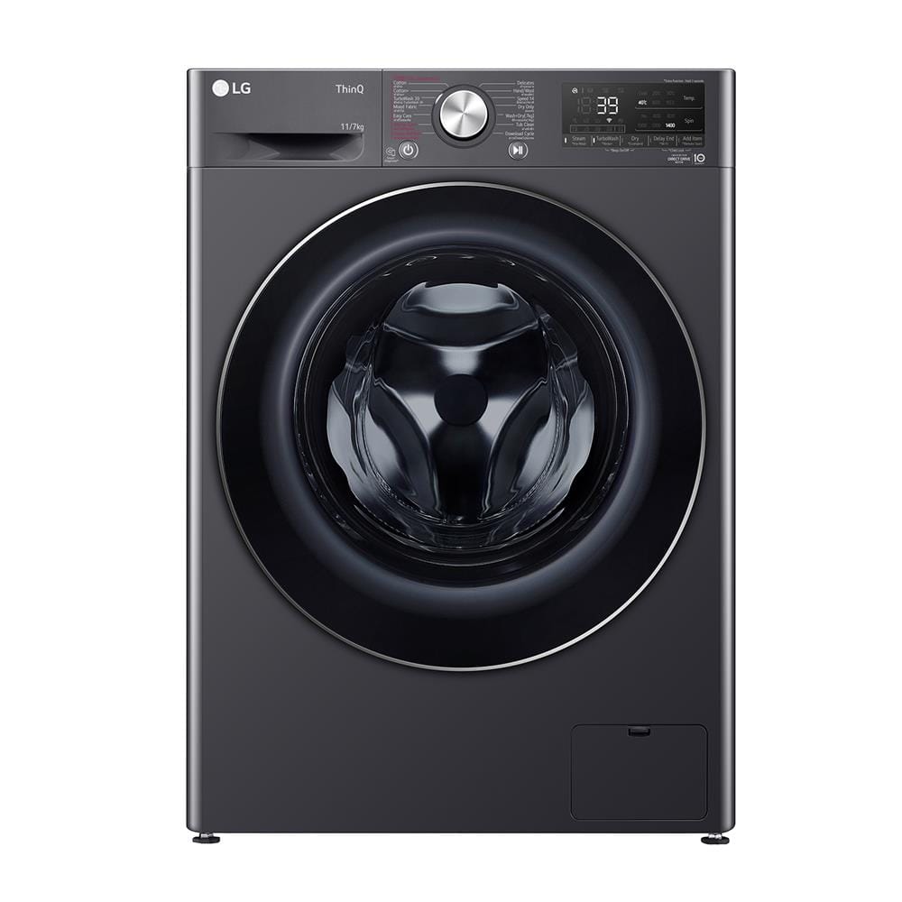 เครื่องซักอบผ้าฝาหน้า LG FV1411H3M 11/7 กก. 1400RPM อินเวอร์เตอร์ สีดำ
