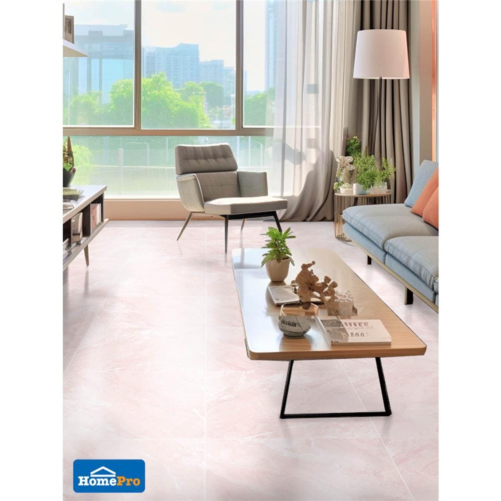 กระเบื้องพื้น 60x60 ซม. TARA เดวี่ ชมพู PM 1.44M2