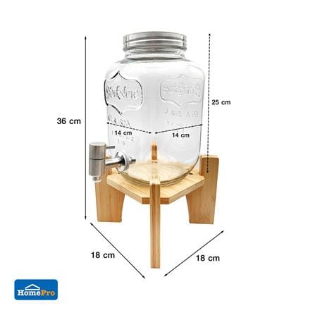 ขวดโหลแก้วมีก๊อก 4 ลิตร KECH BAMBOO RACK_4