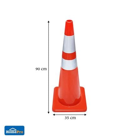กรวยจราจร PVC RIGHT 90 ซม. สีส้ม_2