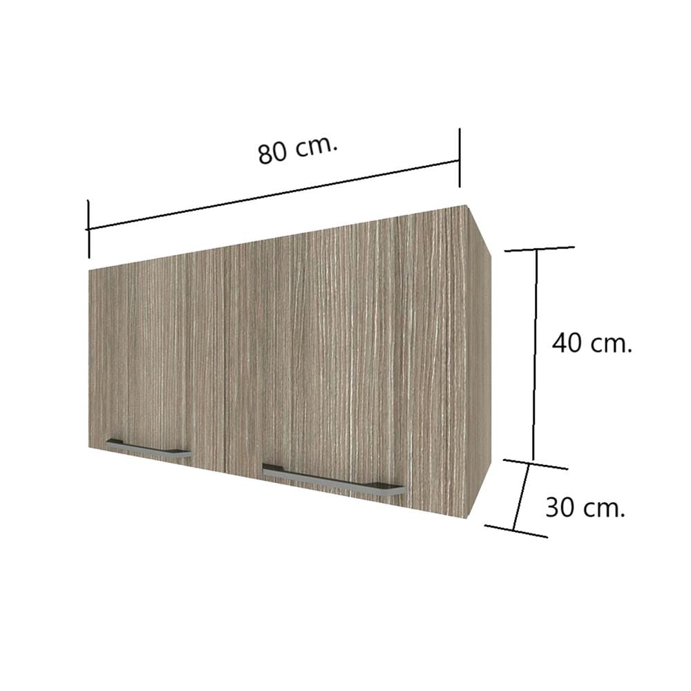ตู้แขวนคู่ มือจับดำ WPC PARAZZO ENZO 40X80 ซม. เอ็มไพร์โอ๊ก