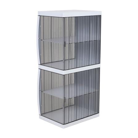กล่องรองเท้า STACKO MAGIC BOX 27.8x38.5x79 ซม. สีขาว/เทาใส_0