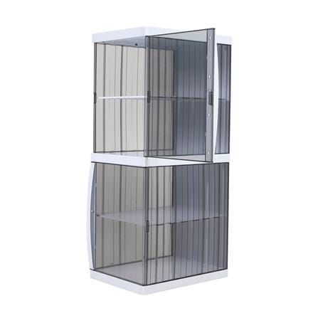 กล่องรองเท้า STACKO MAGIC BOX 27.8x38.5x79 ซม. สีขาว/เทาใส_4