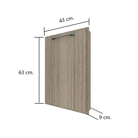 บานซิงค์เดี่ยวขวา WPC มือจับดำ PARAZZO ENZO 40X60 ซม. เอ็มไพร์โอ๊ก_3