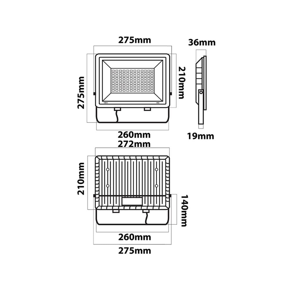 สปอตไลท์ภายนอก LED LUMAX ECOPRO 100 วัตต์ DAYLIGHT