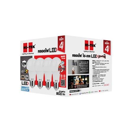 หลอด LED HI-TEK MUAY THAI 10 วัตต์ DAYLIGHT E27 แพ็ก 4 ชิ้น_2