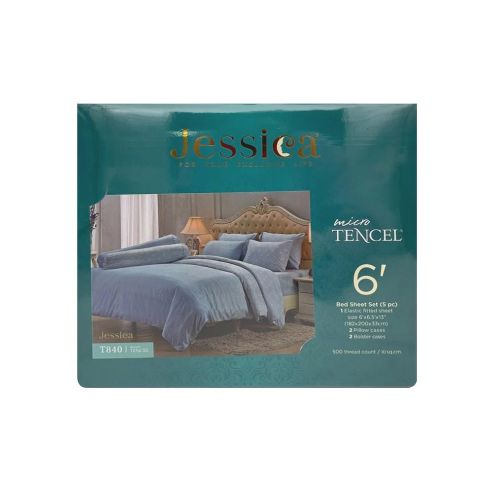 ชุดผ้าปูที่นอน 6 ฟุต 5 ชิ้น JESSICA TENCEL 20164-T840