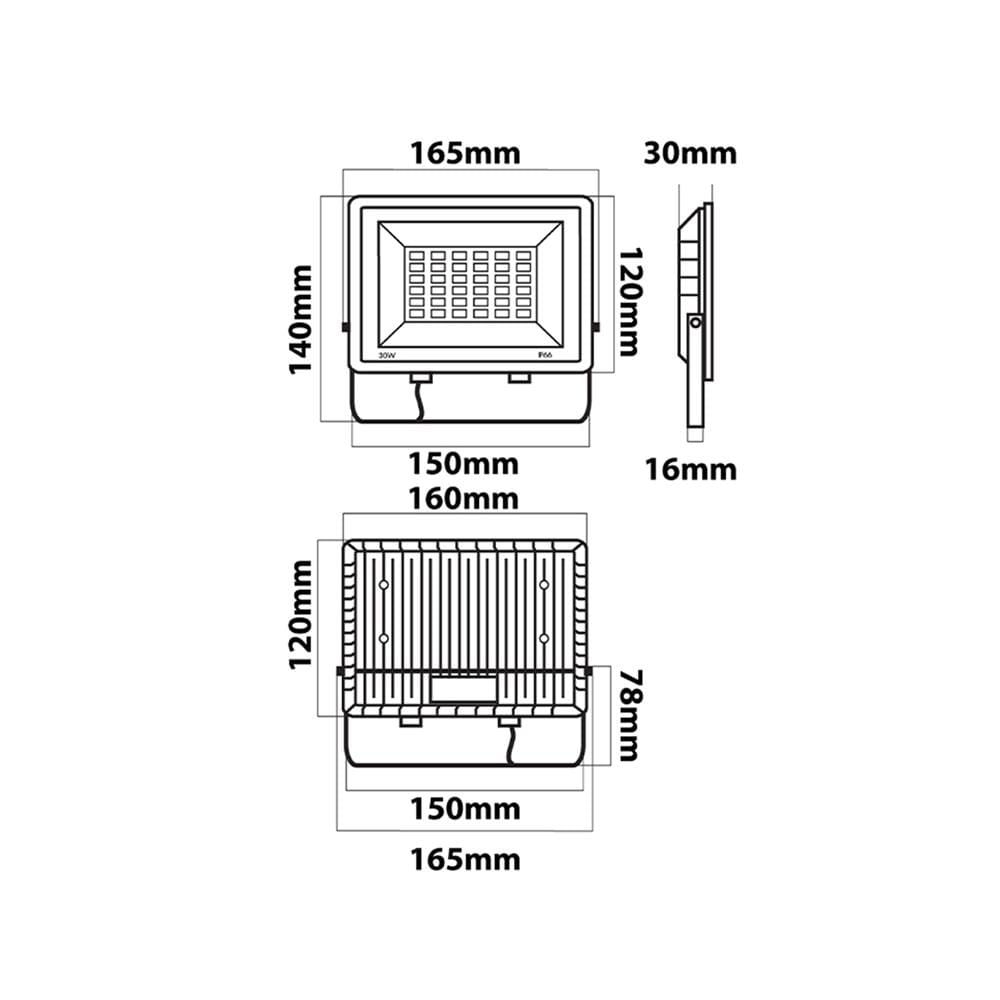 สปอตไลท์ภายนอก LED LUMAX ECOPRO 50 วัตต์ DAYLIGHT