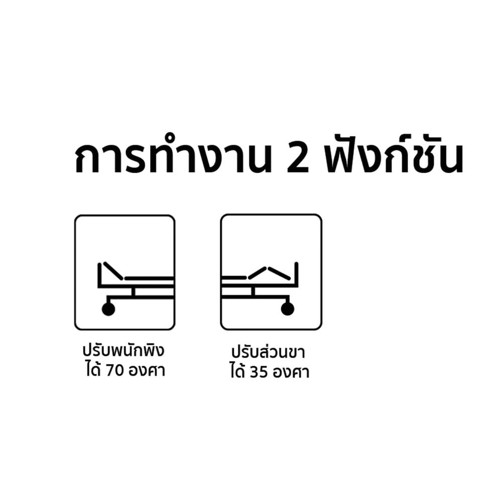 เตียงผู้ป่วย EAZYCARE ECO 2ไกร์ มือหมุน_6