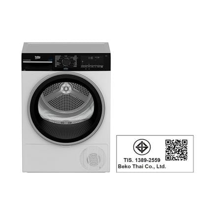 เครื่องอบผ้าฝาหน้า BEKO B3T4229W 10 กก. HEAT PUMP สีขาว_4
