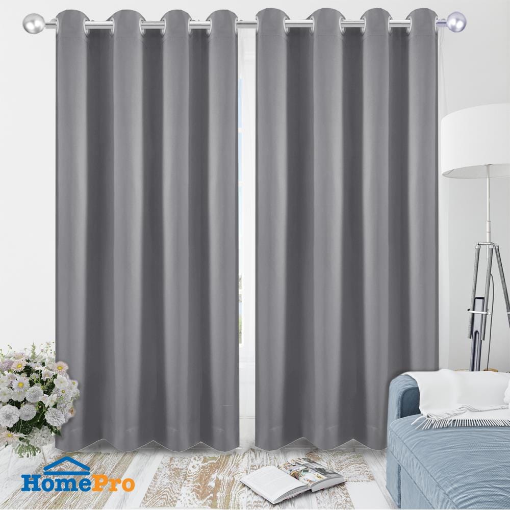 ผ้าม่าน EYELET HOME LIVING STYLE LUKAS UV 130X220 ซม. สีเทา
