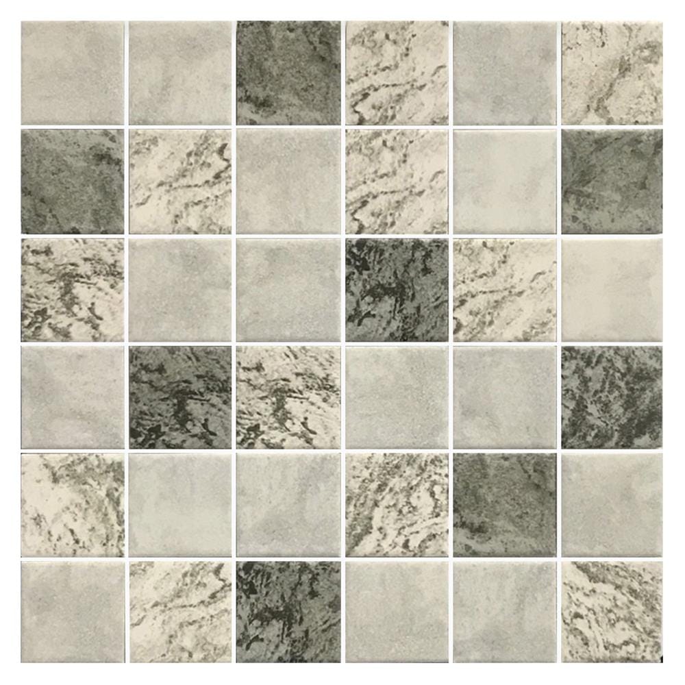 โมเสคพอร์ซเลน 30x30 ซม. TARA STONEHENGE GREY