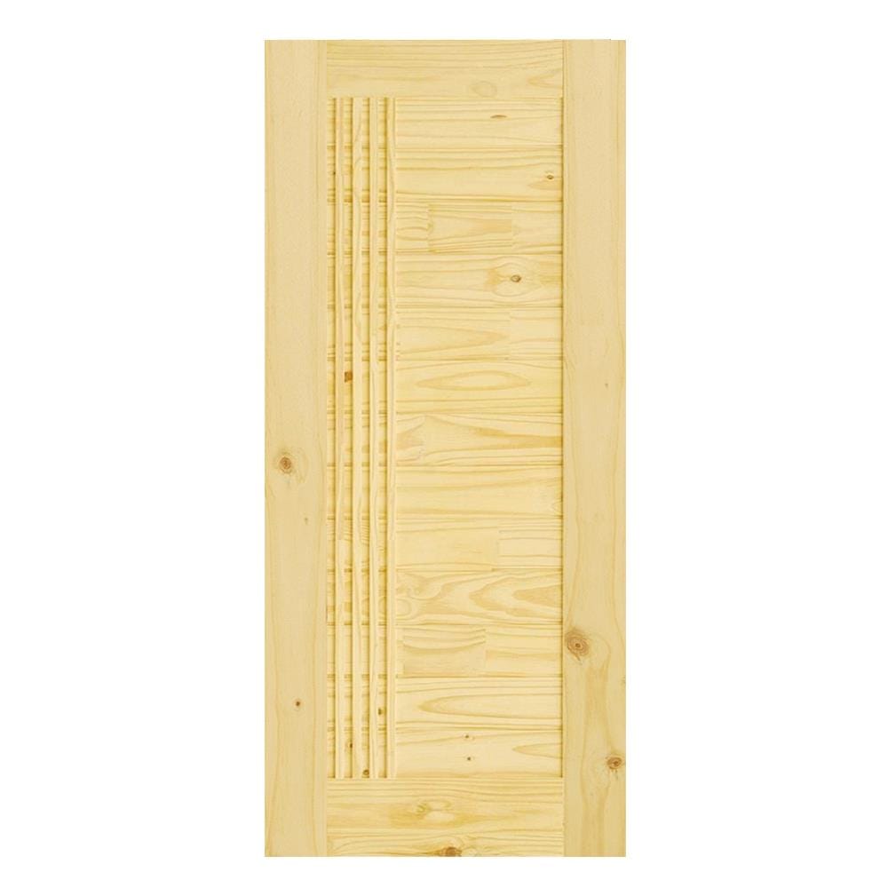 ประตูไม้สนนิวซีแลนด์ D2D ECO PINE-EZERO 7 90X200 ซม. สีธรรมชาติ ไม่เจาะลูกบิด