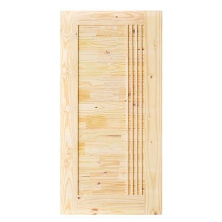 ประตูไม้สนนิวซีแลนด์ D2D ECO PINE-EZERO 7 100X200 ซม. สีธรรมชาติ ไม่เจาะลูกบิด_0