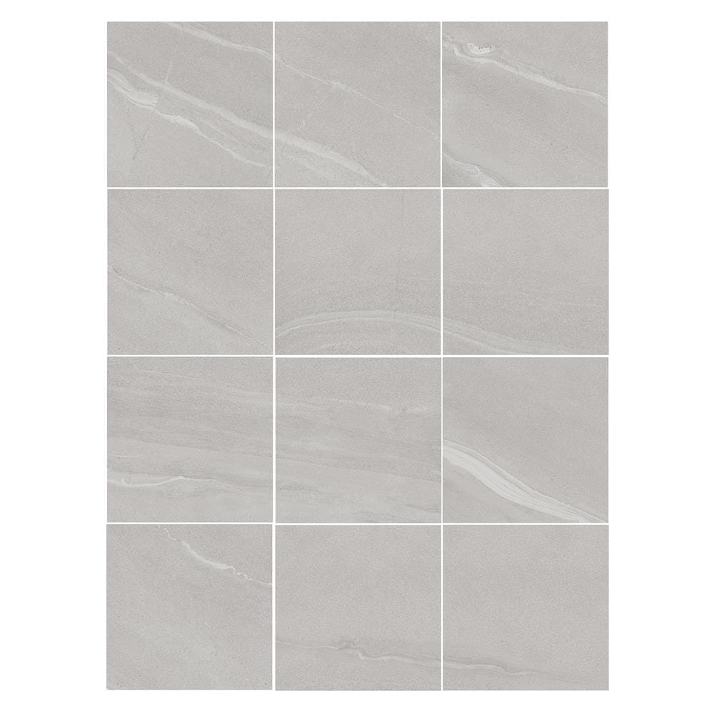 กระเบื้องพื้นพอร์ซเลน 60x60 ซม. TARA คัตสโตน เกรย์  A 1.44M2